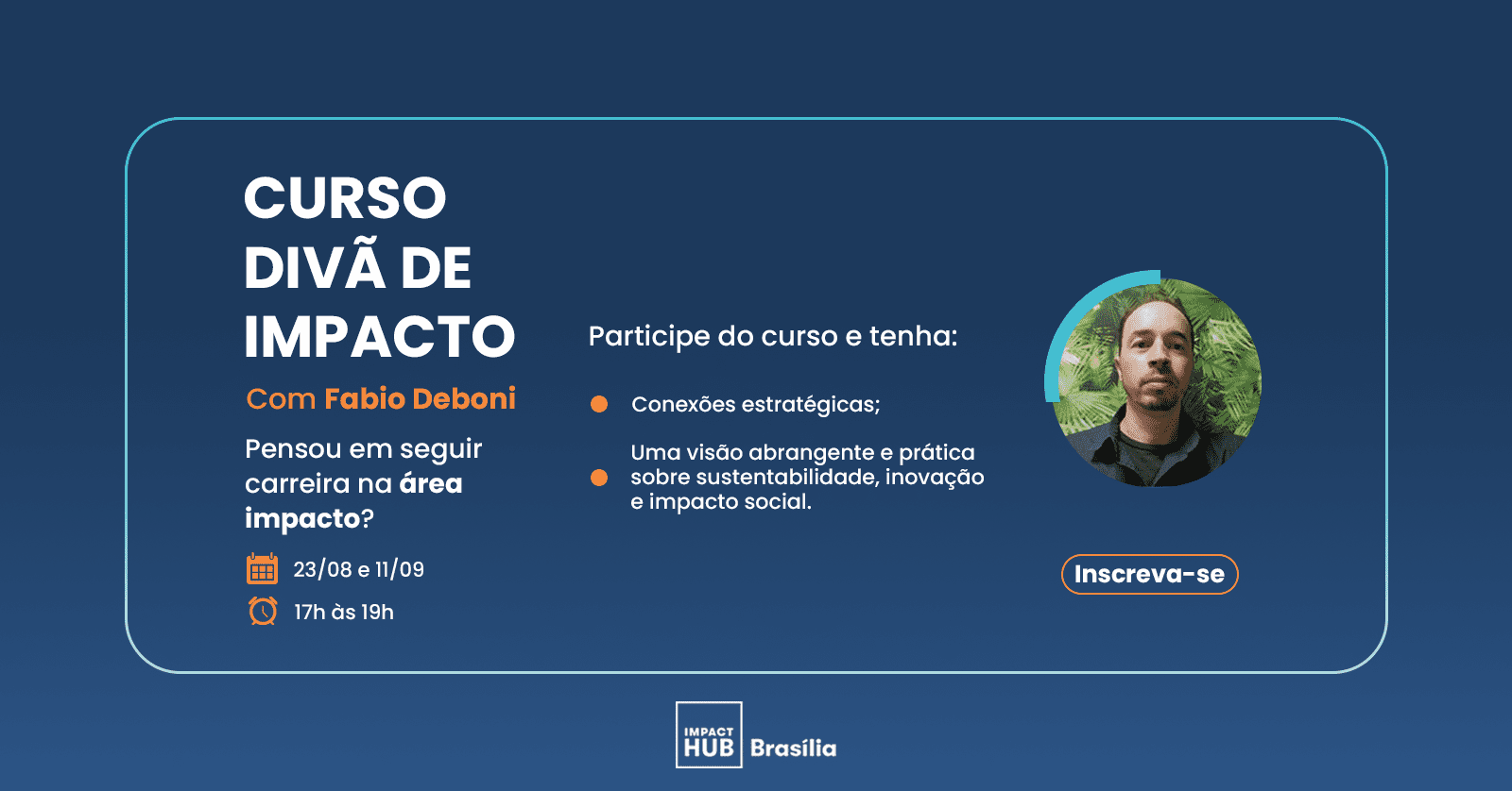 arte de divulgação do evento divã do impacto