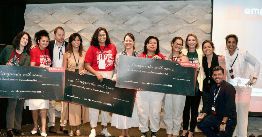 mulheres empreendedoras na cerimônia do empreendedoras tech